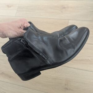Men's Black Leather Ankle Boots